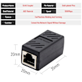 Miniatyrbild 4 av 8: 2 delar RJ45 kontakt Nätverk förlängare Ethernet Kabel RJ45 förlängare adapter Gigabit gränssnitt hona till kvinna nätverk kontakt