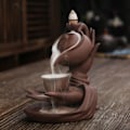 Miniatyrbilde 2 av 6: Buddha Hånd og tekanne Tilbakestrøm Røkelse Brenner Røyk Foss