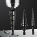 Miniatyrbild 3 av 7: 3st HSS Rak Spår Steg Bor Bit Set Titanium Belagd Trä Metall Hål Cutter Kärna Borr Bit Set