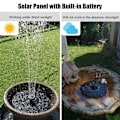 Miniatyrbilde 5 av 6: Best kvalitet Solar fontene fugl bad dam terrasse drevet fontene hage dekorasjon flytende hage foss fontene pumpe