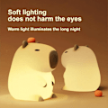 Miniatyrbillede 3 af 7: 3D Lampe Sød Anime Silicone Nat Lys Touch Control USB Genopladelig Timing Dæmpning Søvn Nat Lampe
