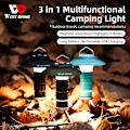 Pikkukuva 2 / 8: Kannettava Camping Light 3 In 1 Monitoiminen ulkona LED taskulamppu USB lataus hätä lamppu riippuva teltta valo