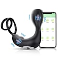 Pikkukuva 8 / 8: Bluetooth APP Mies Eturauhanen Hieronta Vibraattori Kaksoisrengas Viive Siemensyöksy Anal Plug Stimulaattori Aikuisten Seksi lelut