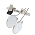 Miniatyrbillede 2 af 6: 10X Dobbelt linser forstørrelsesglas rustfrit stål clips forstørrelsesglas roterbar MINI forstørrelsesglas