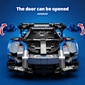 Miniatyrbillede 5 af 6: By Racing Træk Tilbage Bil Byggeklodser Speed Supercar Køretøj Moc Bricks Legetøj