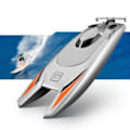 Miniatyrbilde 3 av 6: Avansert 2,4G Dobbelthode Lading Dobbelmotor RC Racing Båt Vanntett Leker