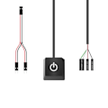 Miniatyrbillede 5 af 7: LED Lights Computer Desktop Switch PC Bundkort Ekstern Start Power On/Off Knap Forlænger kabel