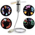 Miniatyrbillede 1 af 5: USB LED RGB Lys Programmerbar Blæser Fleksibel Svanehals DIY Besked Mini USB Blæser