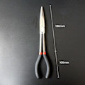Miniatyrbillede 7 af 7: Multifunktionel 1 stk Fiskeri Tang Kurve Lang Lang håndtag Carbon Stål Gripper
