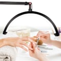 Miniatyrbillede 6 af 7: 16 tommer LED Halv måne vipper lys temperatur 3000K-6000K gulv LED ring lampe