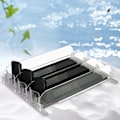 Miniatyrbilde 4 av 6: 3 gitter drikke Push Rack Drikke Arrangør Dispenser Fjær Push Justerbar Bredde Oppbevaring Hylle E-formet Glide for Kjøkken Kjøleskap