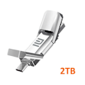 Miniatyrbillede 4 af 7: 2TB Metal U Disk 2 IN 1 OTG  Flash Drive USB 3.1  Pen Drives Memory Stick
