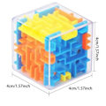 Miniatyrbild 2 av 6: 3D Maze Magic Cube Sex-sidig Transparent Puzzle Speed Cube Rolling Ball Magic Cubes Maze Leksaker