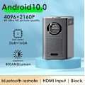 Pikkukuva 7 / 7: Kannettava projektori WiFi ja Bluetooth Pocket Outdoor 4K 9500L Android 10.0 projektori