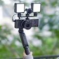 Miniatyrbilde 6 av 6: Trippel Kold Sko Bracket Mount Holder Nikon Canon Sony DSLR SLR Kamera Maonitor Mount