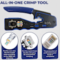 Miniatyrbilde 4 av 6: RJ45 Crimp Verktøy Pass Through Crimper Cutter