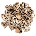 Miniatyrbild 1 av 8: Hjärta Naturligt Trä Spån Openwork Trä Gör-det-själv Hantverk Scrapbook Utsmyckningar Hängande Ornament
