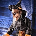 Pikkukuva 3 / 6: Halloween Noita Aave Sisustus Kauhu riipus Hehkuva pilkku Rekvisiitta Sähkö lelut