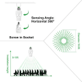 Miniatyrbilde 3 av 7: Bevegelse Sensor Lys Bryter Detektor Basis Lampe Holder