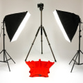 Miniatyrbillede 2 af 9: Fotografi Softbox Belysning Kits Professionelt Lys System Med E27 Photographic Pærer