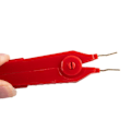 Miniatyrbillede 4 af 6: 2 stk sæt LCR-belagt kobber alligator clips kelvin fire klip andnæb clips