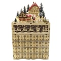 Miniatyrbilde 4 av 5: Jul tre advent kalender LED opplyst landsby hus nissen nedtelling pynt