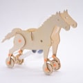 Miniatyrbillede 3 af 5: Løb Rød Kanin Hest Samling Model Teknologi Små Produktion Tryk Hest Håndlavet Materiale