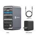 Miniatyrbillede 7 af 10: Docking station 4K/60Hz Dual Monitor Skærm Med 2 HDMI VGA RJ45 USB C Splitter Hub