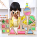 Miniatyrbild 8 av 9: Trä regnbåge stapling block kreativt färgstarkt lärande och pedagogiskt byggande byggande leksaker set för barn