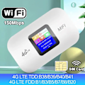 Miniatyrbillede 2 af 7: 4G Lte Router Trådløs Wifi Bærbar Mini Udendørs Hotspot Lomme Mifi 150mbps Sim Card Slot Repeater 3000mah