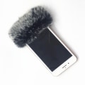 Miniatyrbilde 3 av 5: Utendørs kunstig pels vind telefon mikrofon  opptak mikrofon deksel muff vindskjerm