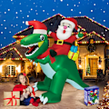 Miniatyrbild 1 av 9: Hot Uppblåsbar Snögubbe Jultomte God Jul Träd Båge Hem Utomhus Dekoration LED Ljus
