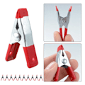 Miniatyrbillede 5 af 6: 10 stykker metal fjeder klemmer 2" clips blødt plastic spidser greb billeder håndværk clips værktøj