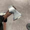 Miniatyrbillede 4 af 6: Rustfrit stål mini skarp økse træ håndtag  fast klinge