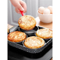 Miniatyrbillede 2 af 7: 4 huller Omelet Pande Stegning Gryde Fortykket Nonstick Æg Pandekage Bøf Tilberedning Pande