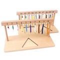 Miniatyrbillede 5 af 7: Montessori Undervisning Matematik Legetøj Digital Tal 1-20 Bøjle Og Farve Perler Trapper