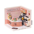 Miniatyrbilde 1 av 5: Gjør-det-selv miniatyr hus sett plast hus bygg sett mini dukke hus dobbel glede boble te med LED lys