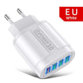 Miniatyrbilde 1 av 5: Rask Lading QC 3.0 Vegglading For iPhone 12 11 Samsung Xiaomi Mobil 4 Porter EU US Plug Adapter Travel