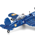 Miniatyrbillede 4 af 4: Teknisk Militær Bomber Model Bygge Klodser F4U Angreb Fly Helikopter Klodser Legetøj