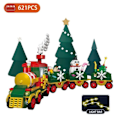 Pikkukuva 5 / 7: Creative Joulu Kaupunki Santa's Reki Joulupukki Visit Lahja Pack Lumiukko Malli Rakennus palikoita tiilet lelut