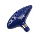 Miniatyrbillede 3 af 8: 12 Hole The Legend Ocarina of Time Blue Alto C Fløjte Blæs instrument Naturlig lyd Nem At Lære Fin