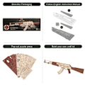 Miniatyrbild 7 av 7: Automatisk gevär AK47 3D trä pistol roliga gör-det-själv bygg block leksaker
