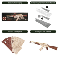 Miniatyrbillede 7 af 7: Automatisk riffel AK47 3D træ pistol sjovt gør-det-selv byggeklods legetøj