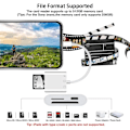 Miniatyrbillede 2 af 7: ios til SD kort læser til iPhone 12 11 13 14 15 Pro Max hukommelse kamera SD kort adapter til iPhone iPad MacBook