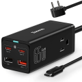 Miniatyrbild 1 av 7: 65W GaN Laddare Power Strip 4 portar Desktop Adapter Snabb Laddning Station