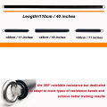 Miniatyrbillede 7 af 7: Workout Bar Passer Modstand Bands med Clip Bærbar Resistance Bands Exercise Bar
