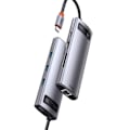 Pikkukuva 1 / 6: USB C keskitin 4K@30Hz USB C HDMI-yhteensopiva 8-in-1 USB Hub RJ45 PD 100W sovitin