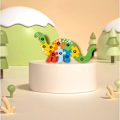 Miniatyrbillede 2 af 7: 3D Stereoskopisk Træ Puslespil Tegnefilm Dinosaur Dyr Form Farve Kognitiv Pædagogisk Spil Montessori Legetøj
