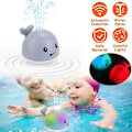 Miniatyrbillede 3 af 7: Baby Light Up Bade Legetøj Hval Automatisk Sprinkler Badekar Legetøj Pool Badeværelse Bruser Bader Legetøj