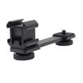Miniatyrbillede 1 af 6: Trehovedet Hot Boot Bracket 3 in 1 Triple Hot Shoe Mount Adapter Extension Bracket Holder Mikrofon Stativ